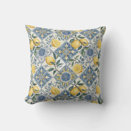 Almofada Limão Aquarela Azul