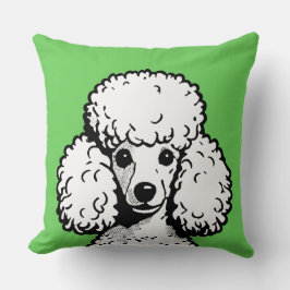 Almofada Limão de Poodle de pop art e estética de chic bran