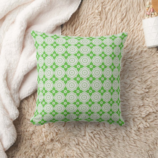 Almofada Lime Moroccan Lattice - Padrão de Engrenagens Quat (Cobertor)