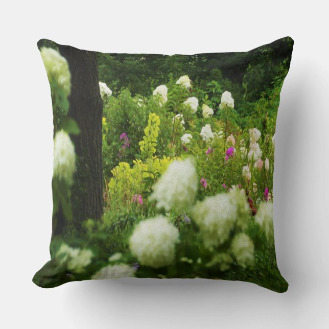 Almofada Limelight Hydrangeas no meu Jardim Rubio (Frente)