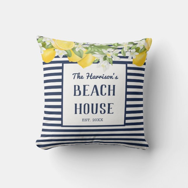 Almofada Limões de Aquarela Personalizados Travesseiro lomb (Frente)