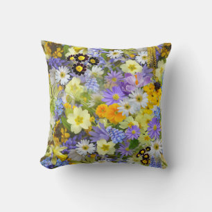 Almofada Linda Cama Colorida de Flores
