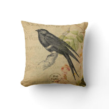 Linda Colagem Floral de Aves de Engorda Vintage