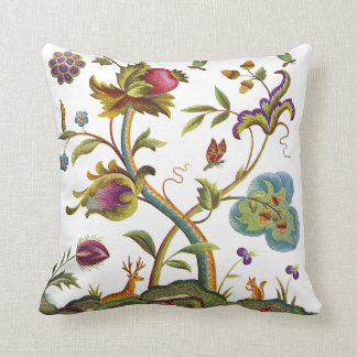 Almofada Linda Embroborária Tradicional Jacobana Crewel