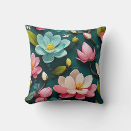 Almofada Linda flor e folhas em flor