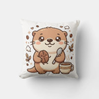 Linda Pôster Decorativo de Café Kawaii de Lontra F