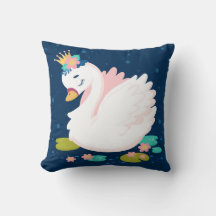 Linda Princesa Cisne Bebê Branco Rosa Verde Azul