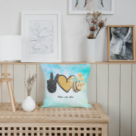 Almofada Lindas Abelhas da Paz e do Amor 