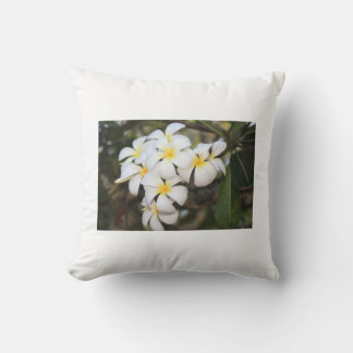 Almofada Lindas flores brancas, Plumeria, travesseiro