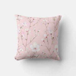 Almofada Lindas Flores Brancas Rosa  