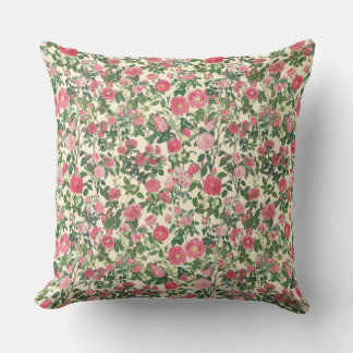 Almofada Lindas Flores Vintage Rosa - Floral Cottagecore