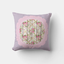 Almofada Lindíssimo Floral Lavanda, Rosa e Branco 