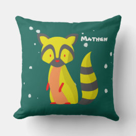 Almofada Lindo decoração de berçário de guaxinim monogramad