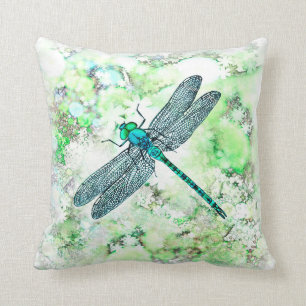 Almofada Lindo Dragonfly Azul e Verde