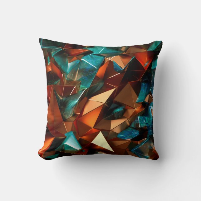 Almofada Lindo, elegante, fundo abstrato com metal (Frente)