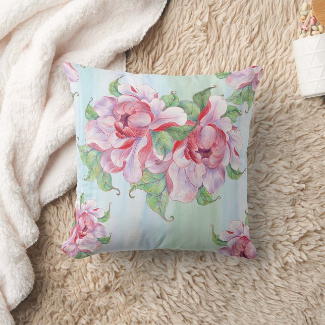 Almofada Lindo floral decorativo atraente (Criador carregado)