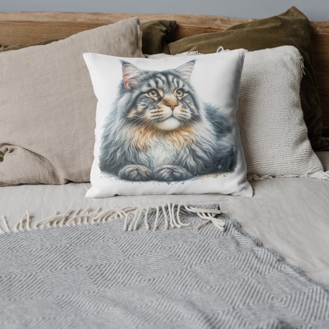 Almofada Lindo Gato Maine Coon  (Criador carregado)