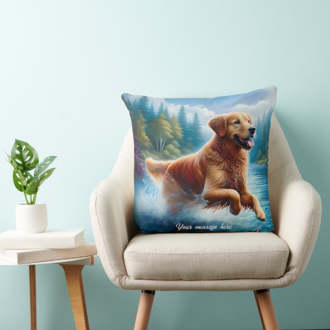 Almofada Lindo Golden Retriever (Cadeira)