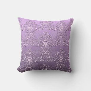 Almofada Lindo Lavanda e Roxo Tonalidade Dupla Damasco