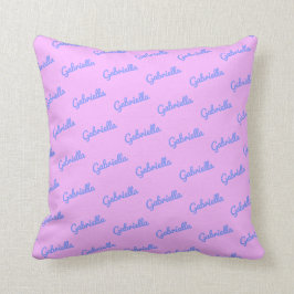 Almofada Lindo nome personalizado em roteiro rosa e roxo