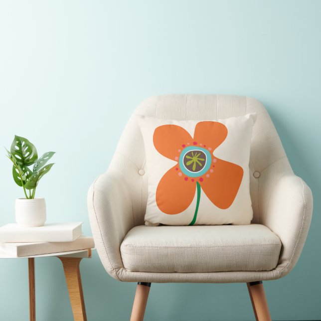 Almofada Lindo padrão de flores de verão da moda com margar (Cadeira)