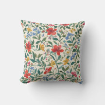 Lindo, Padrão de Flores e Folhas Vermelhas Amarela