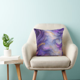 Almofada Lindo Padrão Sem Costura Girando Roxo