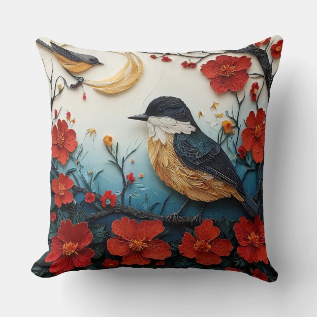 Almofada Lindo pássaro para Quarto e Sala (Frente)
