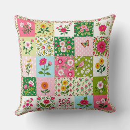 Almofada Lindo Patchwork de Verão para Almofada.