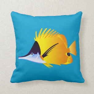 Almofada Lindo Peixe Tropical Amarelo