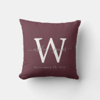 Lindo Presente de Casamento com Monograma Burgundy