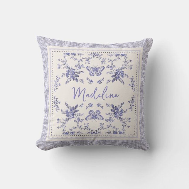 Almofada Lindo Toalete de Borboleta (Frente)