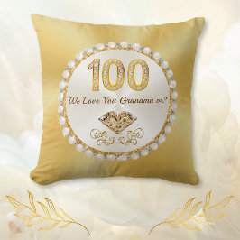 Almofada Lindo, Travesseiro de Aniversário de 100 anos, Ani