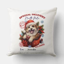 Almofada Lindo travesseiro de Natal de cachorro de estimaçã