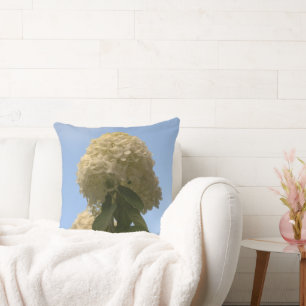 Almofada Lindo Travesseiro Floral de Limão Branco Hydrangea