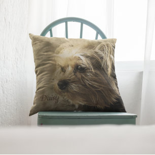 Almofada Lindo Yorkshire Terrier Abstrato