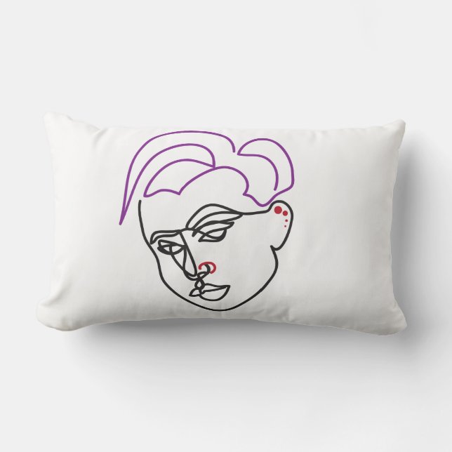 Almofada Line Sketch Throw Pillow (Frente)