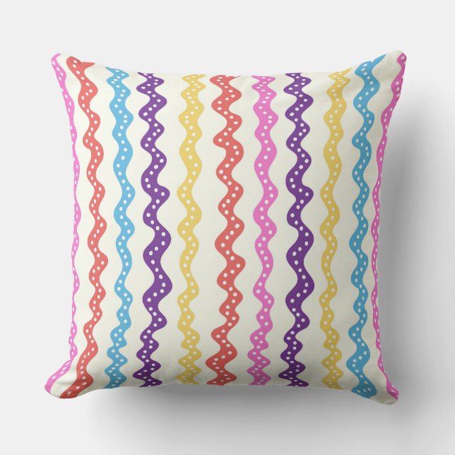 Almofada lineas multicolores (Frente)