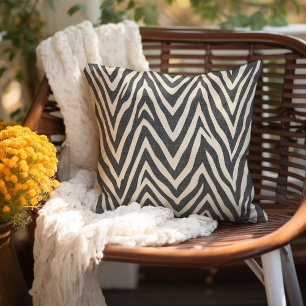 Almofada Linen Beige e Charcarbono Zebra Print