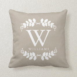 Almofada Linen Beige Elegant Monograma
