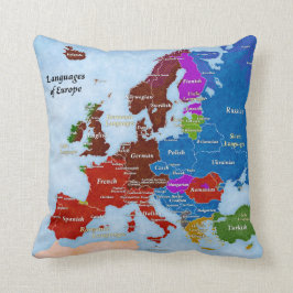 Almofada Línguas do travesseiro de Europa