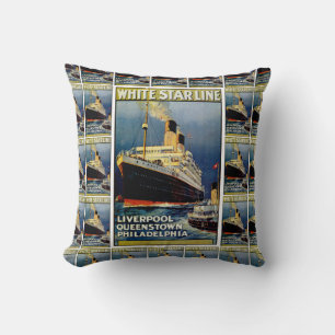Almofada Linha branca da estrela