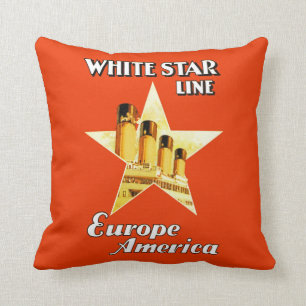 Almofada Linha de estrela branca