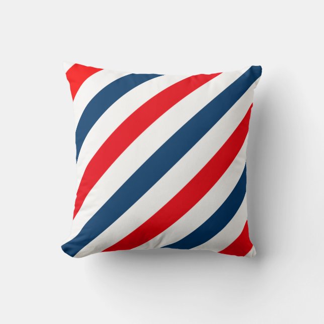 Almofada linha diagonal tricolor padrão (Frente)