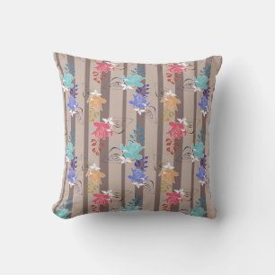 Almofada linha retro-stripteada decorativa abstrato ornamen