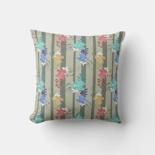 Almofada linha retro-stripteada decorativa abstrato ornamen