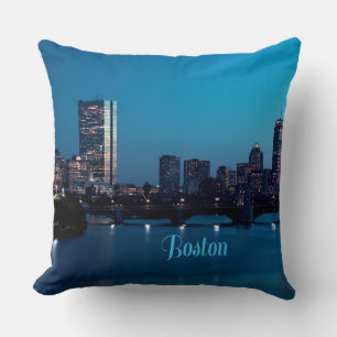 Almofada Linha Skyline da cidade de Boston Massachusetts