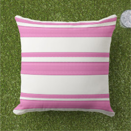 Almofada linhas abstrato cor-de-rosa-rosa com stripes