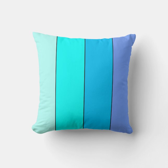 Almofada Linhas de Cor Azul Neon (Frente)