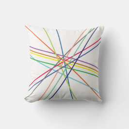 Almofada Linhas de Cruzamento de Crise Multicoloridas